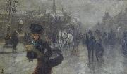 Alfred Stevens Elegants sur les Boulevards Spain oil painting artist